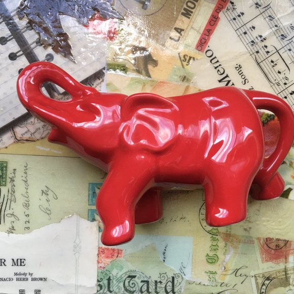 NWT - Cherry Red Elephant Creamer - Picture 3 of 5